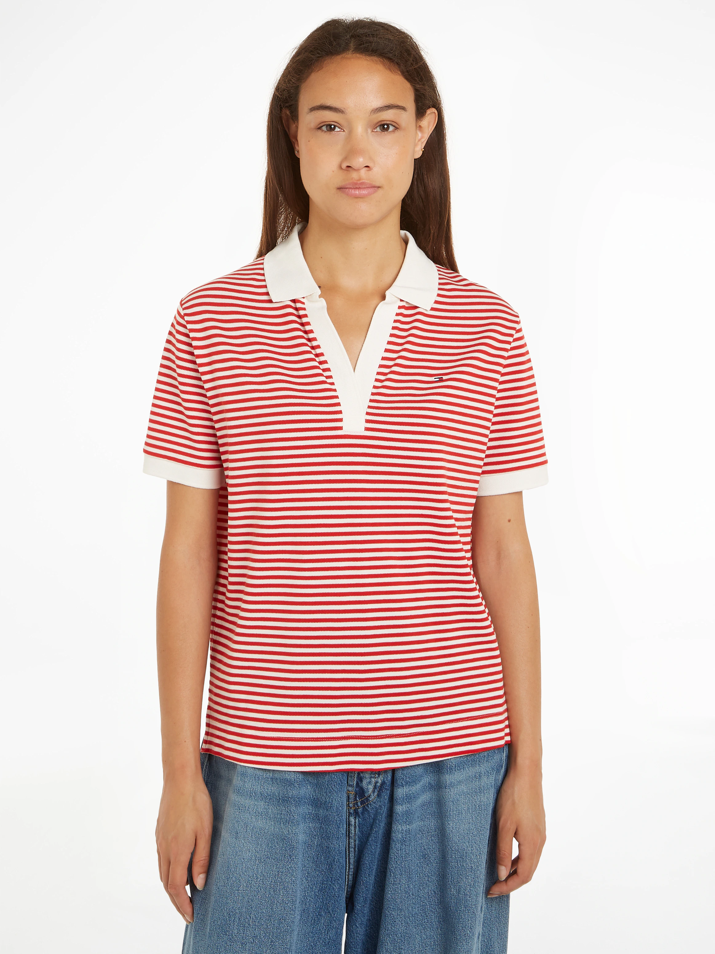 Tommy Hilfiger Poloshirt "RLX OPEN PLACKET LYOCELL POLO SS", mit Logosticke günstig online kaufen