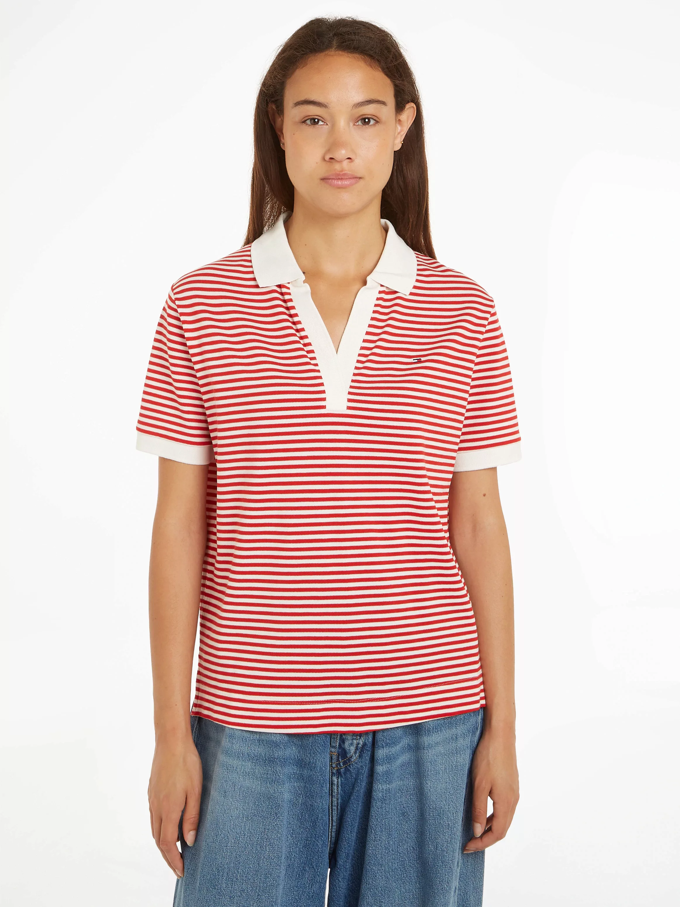 Tommy Hilfiger Poloshirt RLX OPEN PLACKET LYOCELL POLO SS mit Logostickerei günstig online kaufen