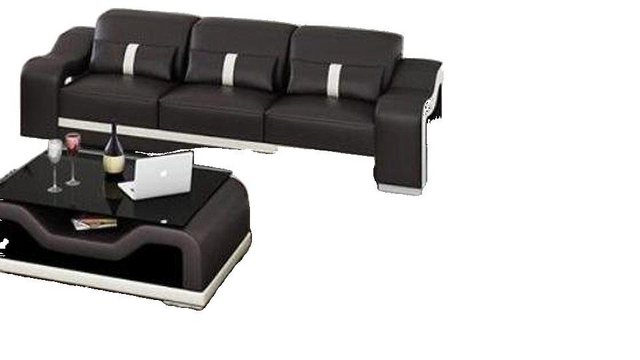 JVmoebel Sofa Designer schwarze 3+1 Sitzer Sofagarnitur Polstermöbel Couch günstig online kaufen