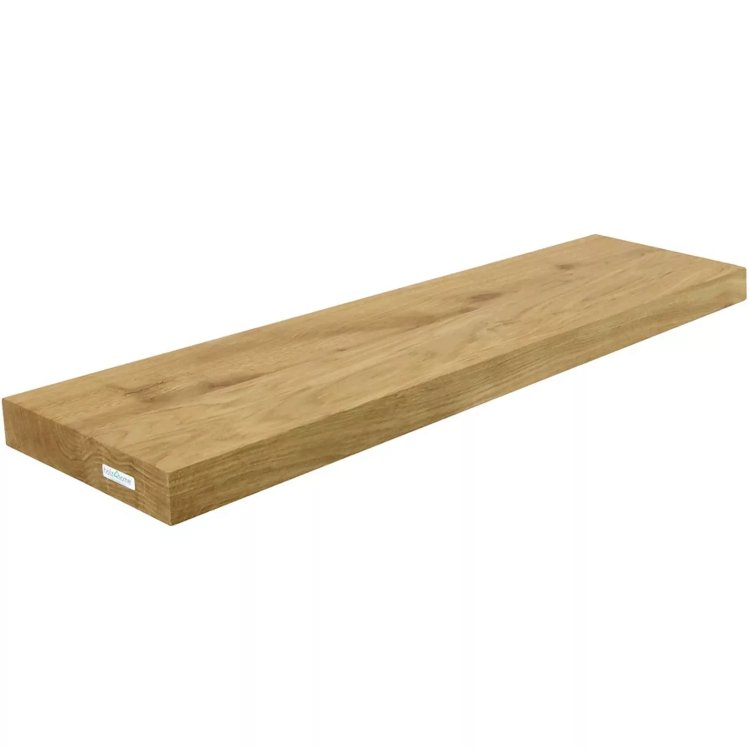 holz4home Schwebendes Wandregal aus Eiche 80cm Ohne Baumkante Natur günstig online kaufen