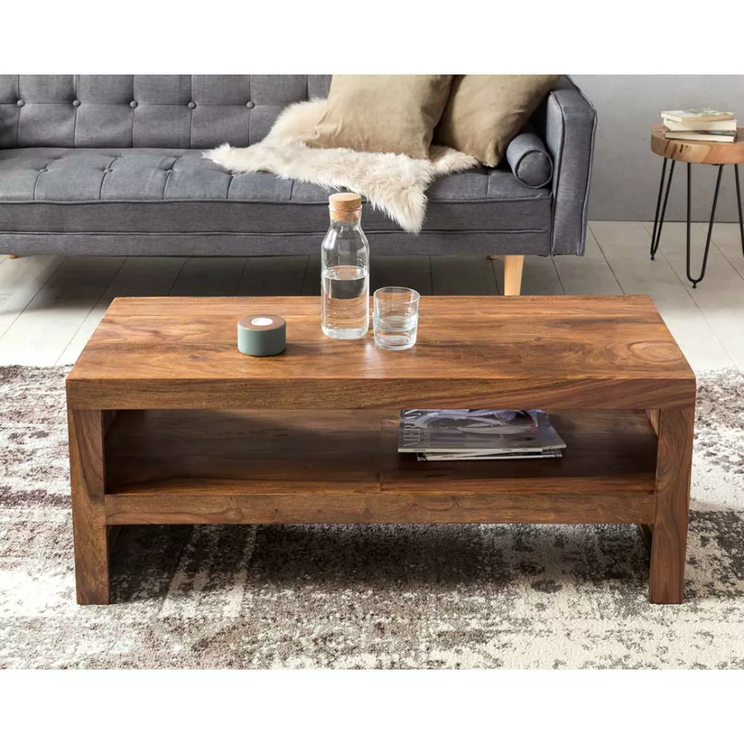 Tisch Massivholz im rustikalen Stil Wangen Gestell günstig online kaufen