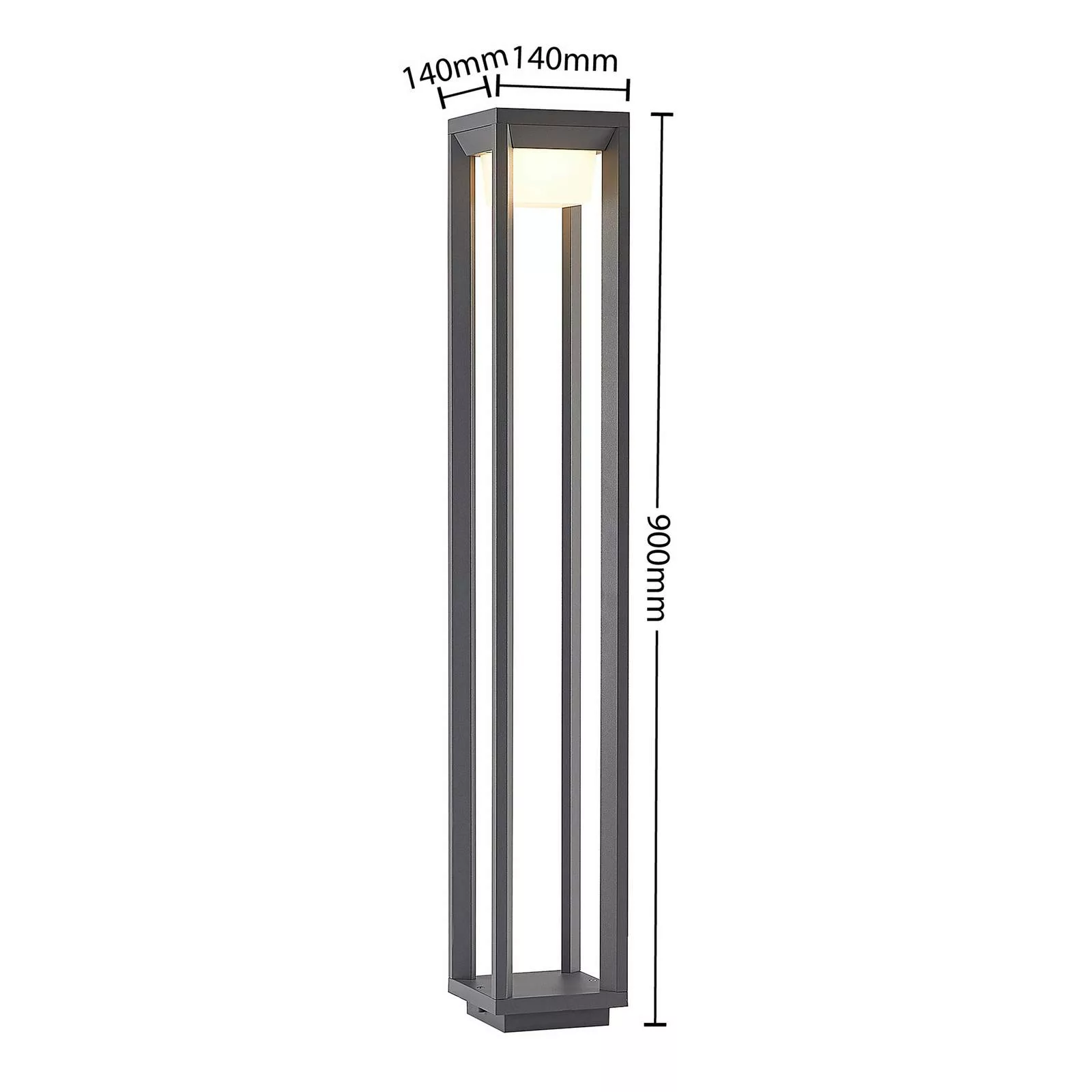 Prios Gamion LED-Wegeleuchte aus Aluminium, 90 cm günstig online kaufen
