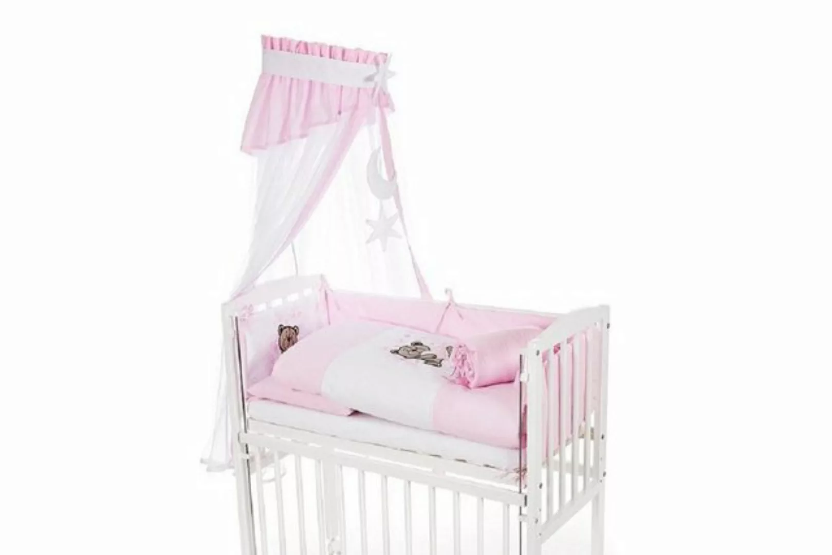 Babyhafen Beistellbett Babybett Komplettbett Teddybär & Schmetterlinge Stub günstig online kaufen