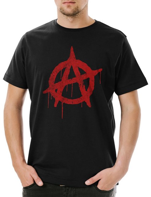 Urban Backwoods Print-Shirt Anarchy A Vintage Logo Herren T-Shirt Rock Goth günstig online kaufen