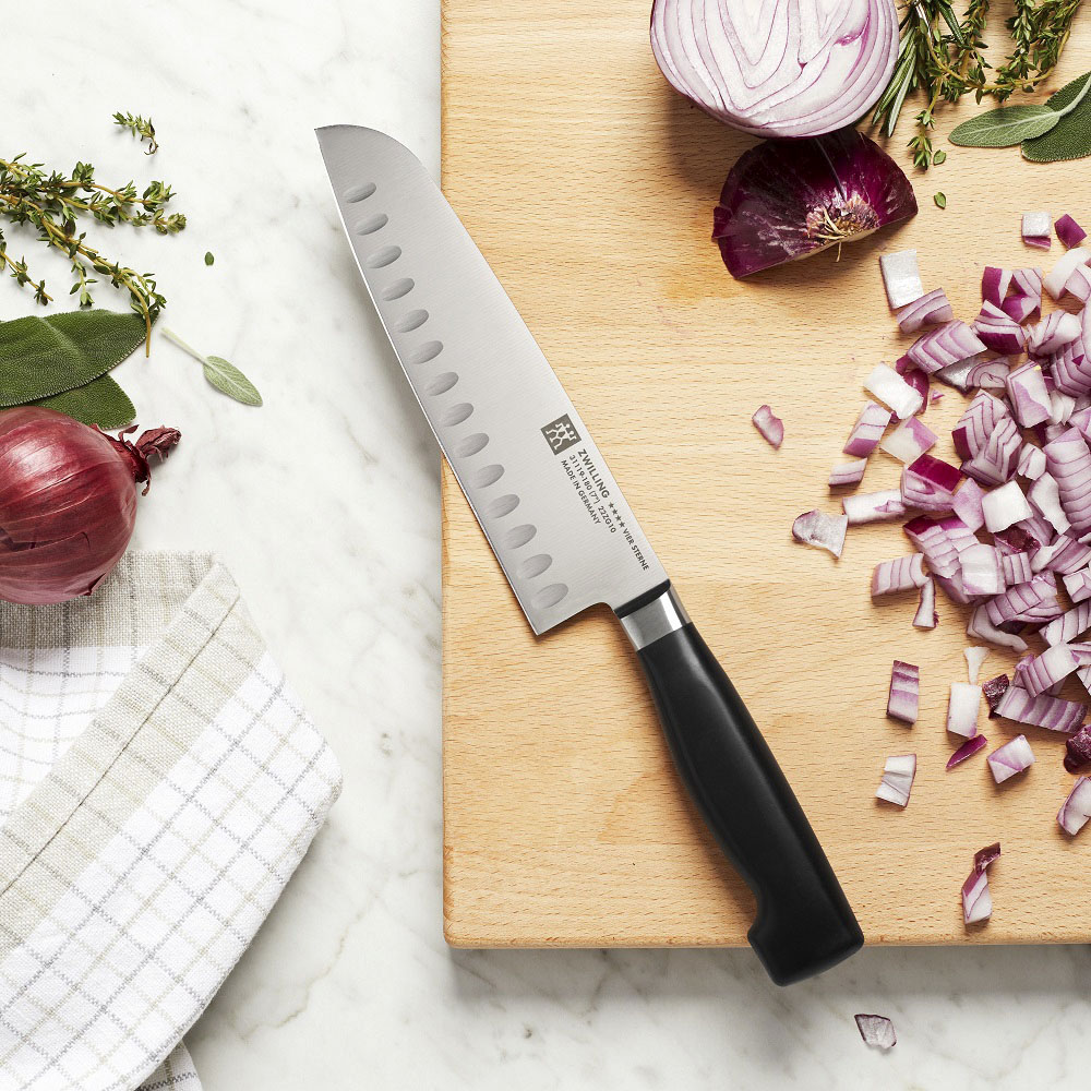 Zwilling Santokumesser »VIER STERNE«, (1 tlg.), mit Kullen, 18 cm günstig online kaufen