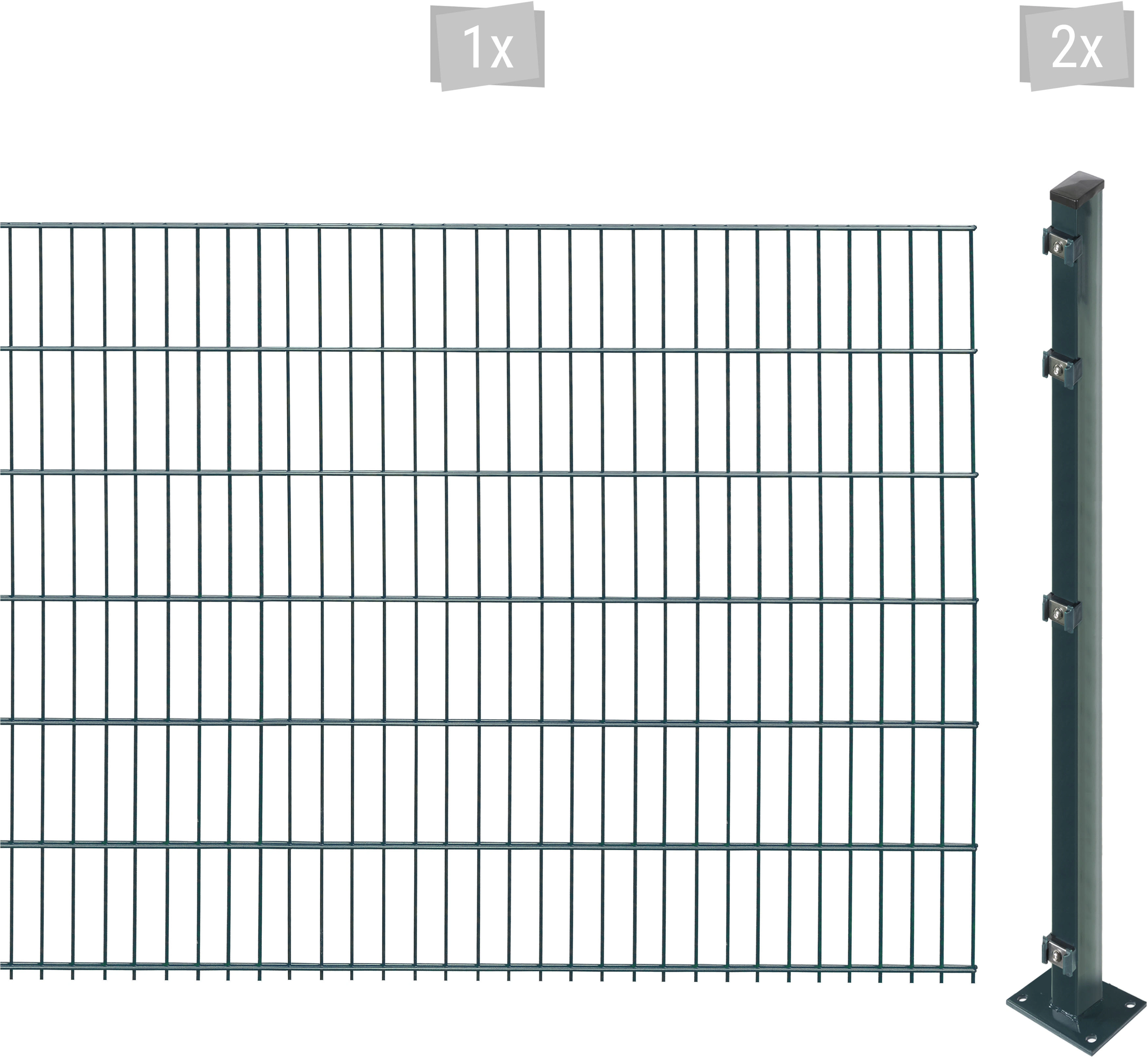 Arvotec Doppelstabmattenzaun "EASY 123 zum Aufschrauben", Zaunhöhe 123 cm, günstig online kaufen