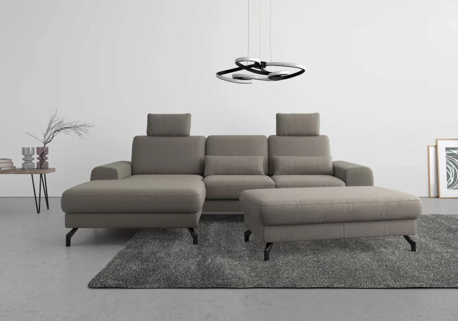 sit&more Ecksofa "Cinturo L-Form", inklusive Sitztiefenverstellung und Fede günstig online kaufen