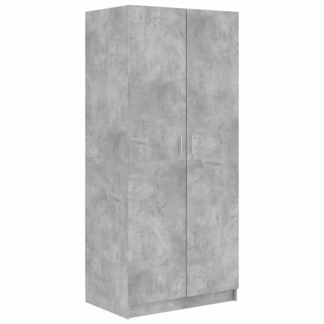 vidaXL Kleiderschrank Kleiderschrank Betongrau 8052180 cm Spanplatte günstig online kaufen