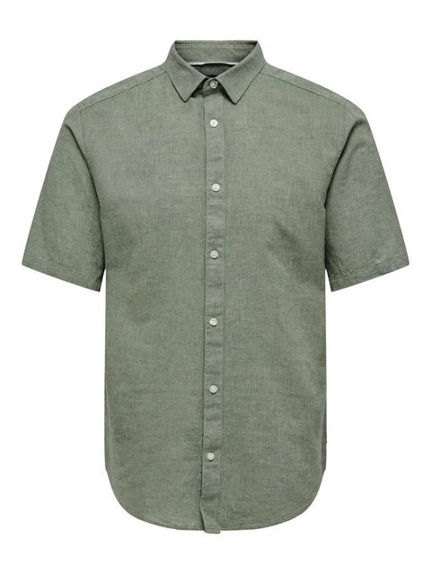 ONLY & SONS Kurzarmhemd ONSCAIDEN SS SOLID LINEN SHIRT NOOS günstig online kaufen