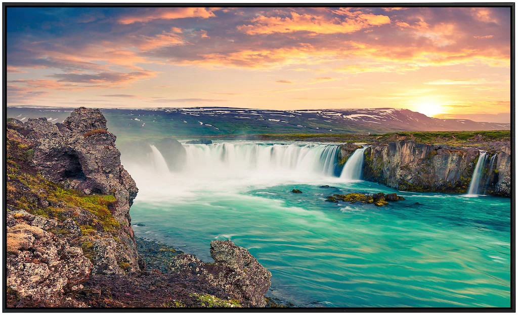 Papermoon Infrarotheizung »Godafoss Wasserfall Island«, sehr angenehme Stra günstig online kaufen