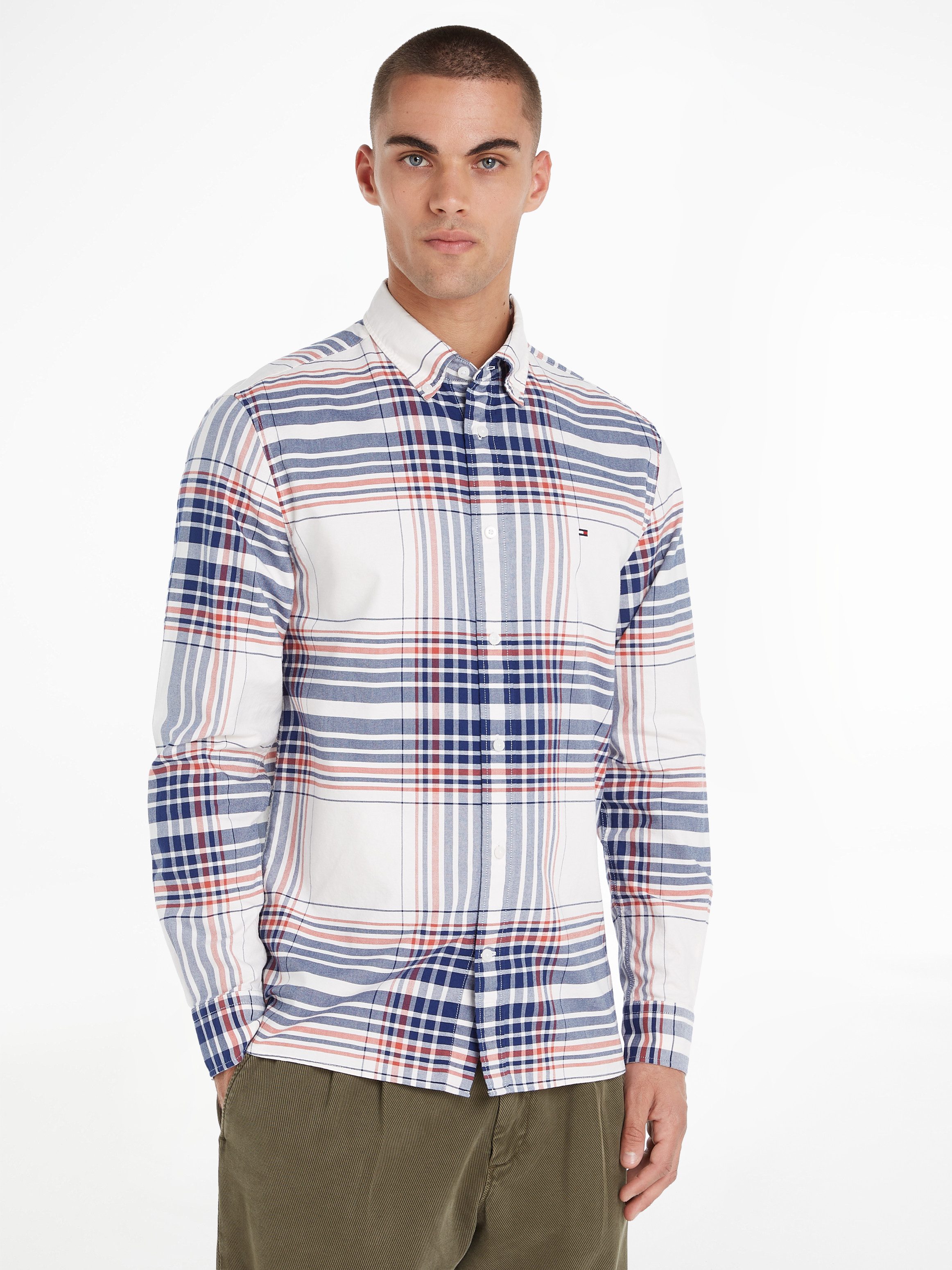 Tommy Hilfiger Langarmhemd XL OXFORD CHECK günstig online kaufen