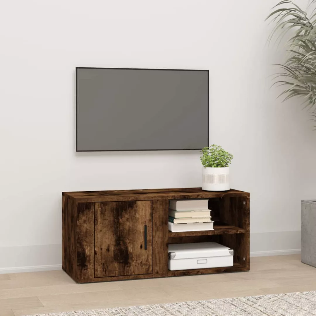 Vidaxl Tv-schrank Räuchereiche 80x31,5x36 Cm Holzwerkstoff günstig online kaufen