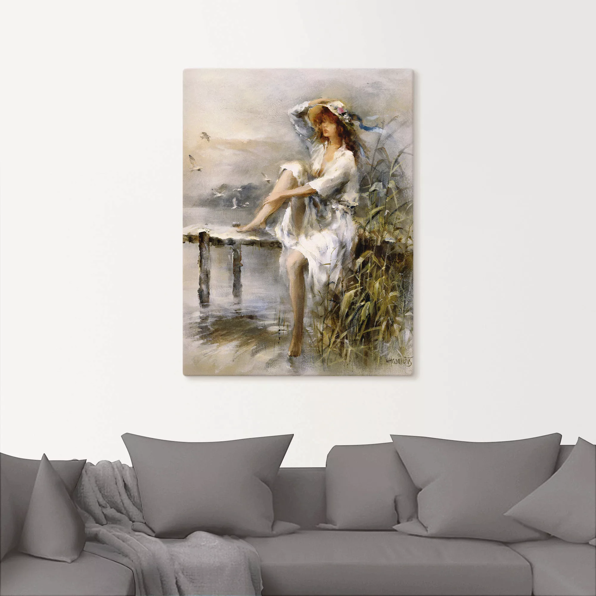 Artland Wandbild "Wasserseite", Frau, (1 St.), als Leinwandbild, Poster, Wa günstig online kaufen