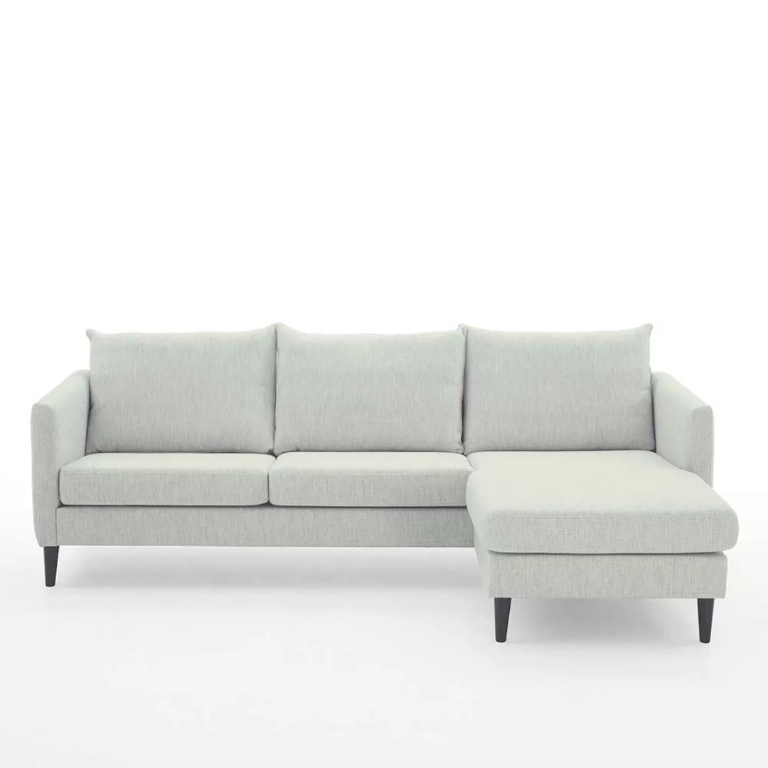 Sofa Eckgarnitur in Offwhite Webstoff beidseitig mointierbar günstig online kaufen