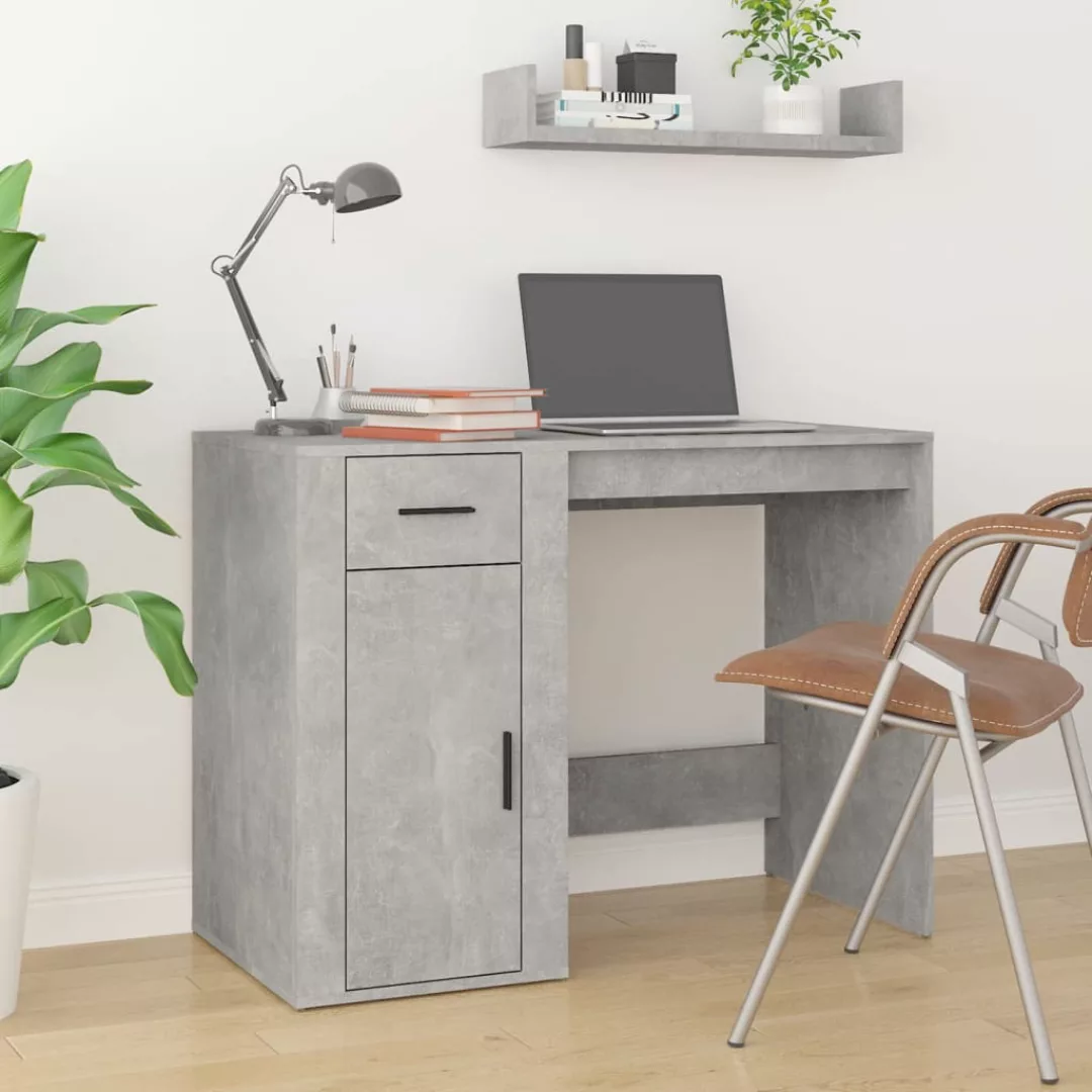 Vidaxl Schreibtisch Betongrau 100x49x75 Cm Holzwerkstoff günstig online kaufen