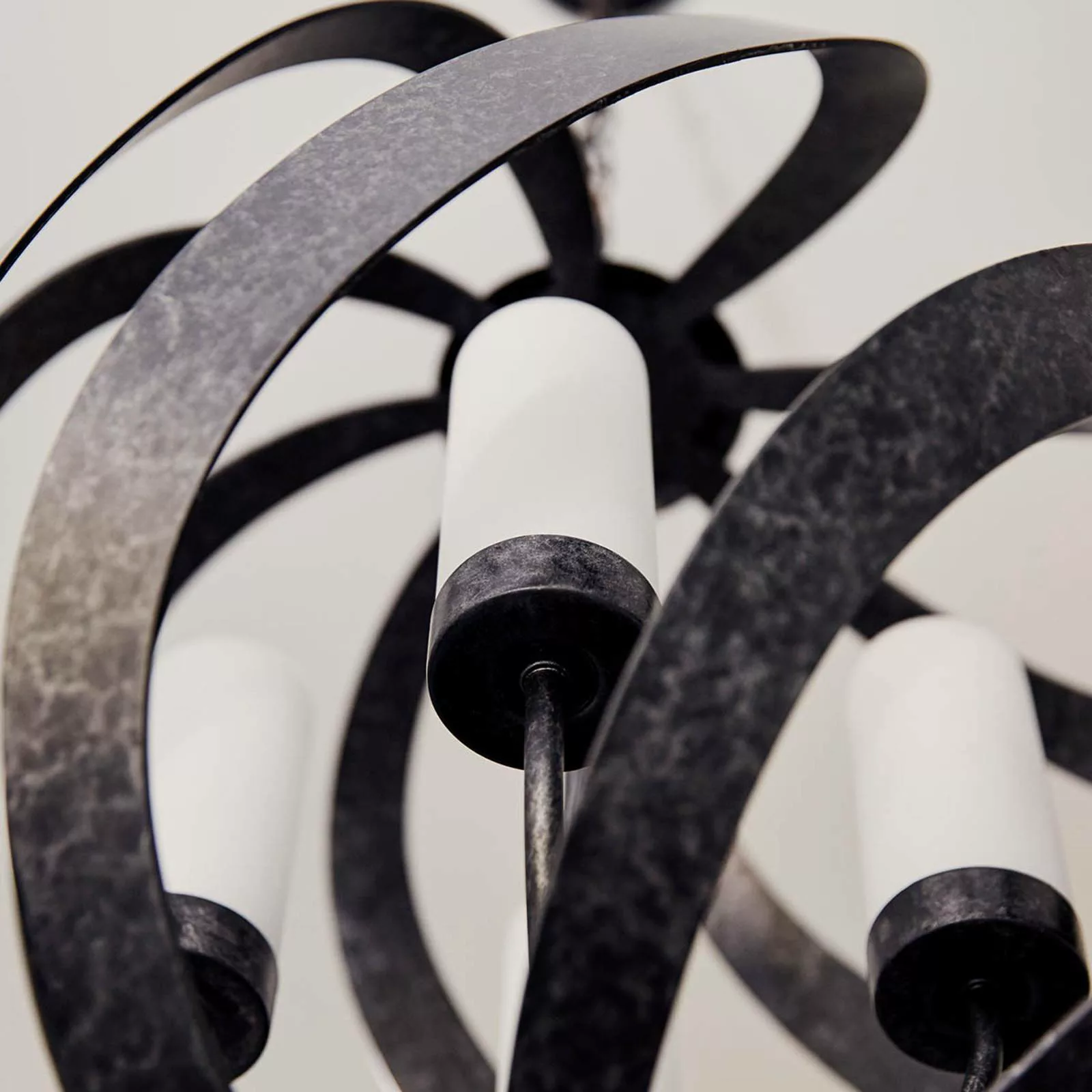 Hängelampe Blacksmith, schwarz/weiß, Ø 50,1 cm günstig online kaufen