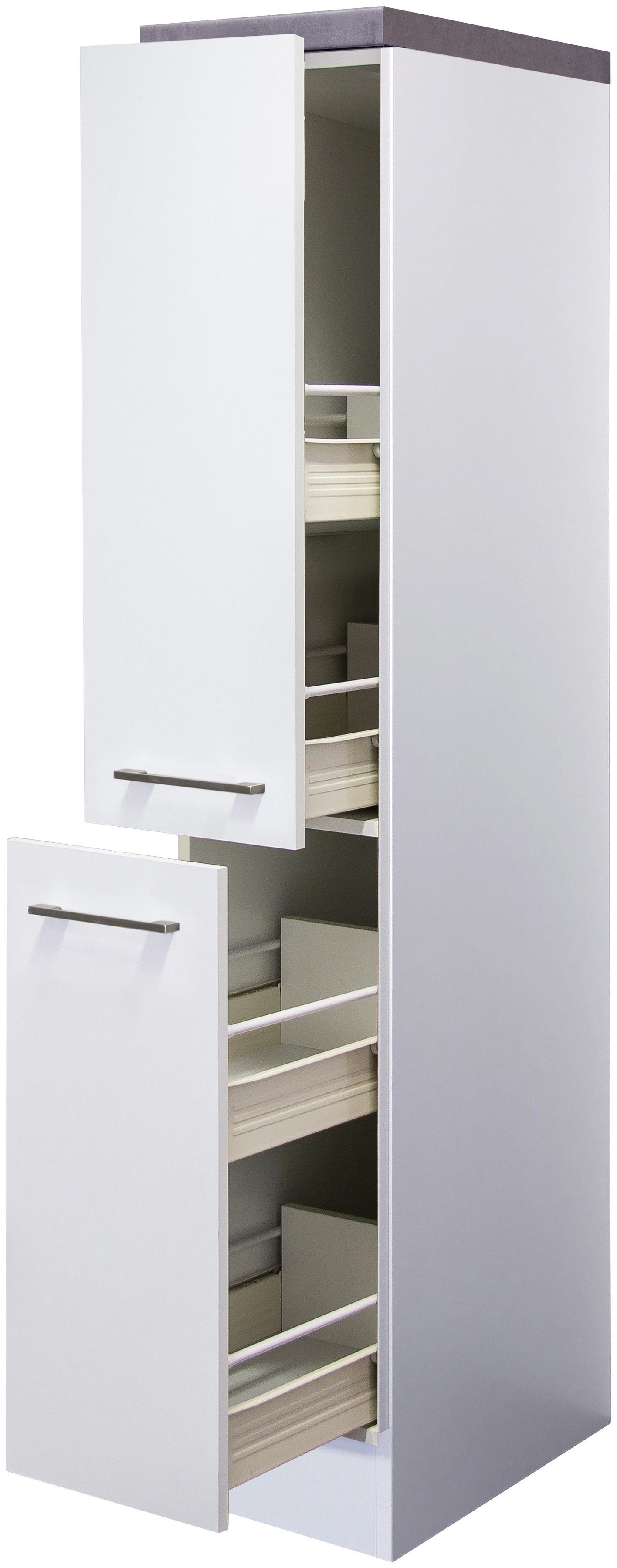 Flex-Well Exclusiv Demi-Apothekerschrank Joelina 30 cm Weiß günstig online kaufen
