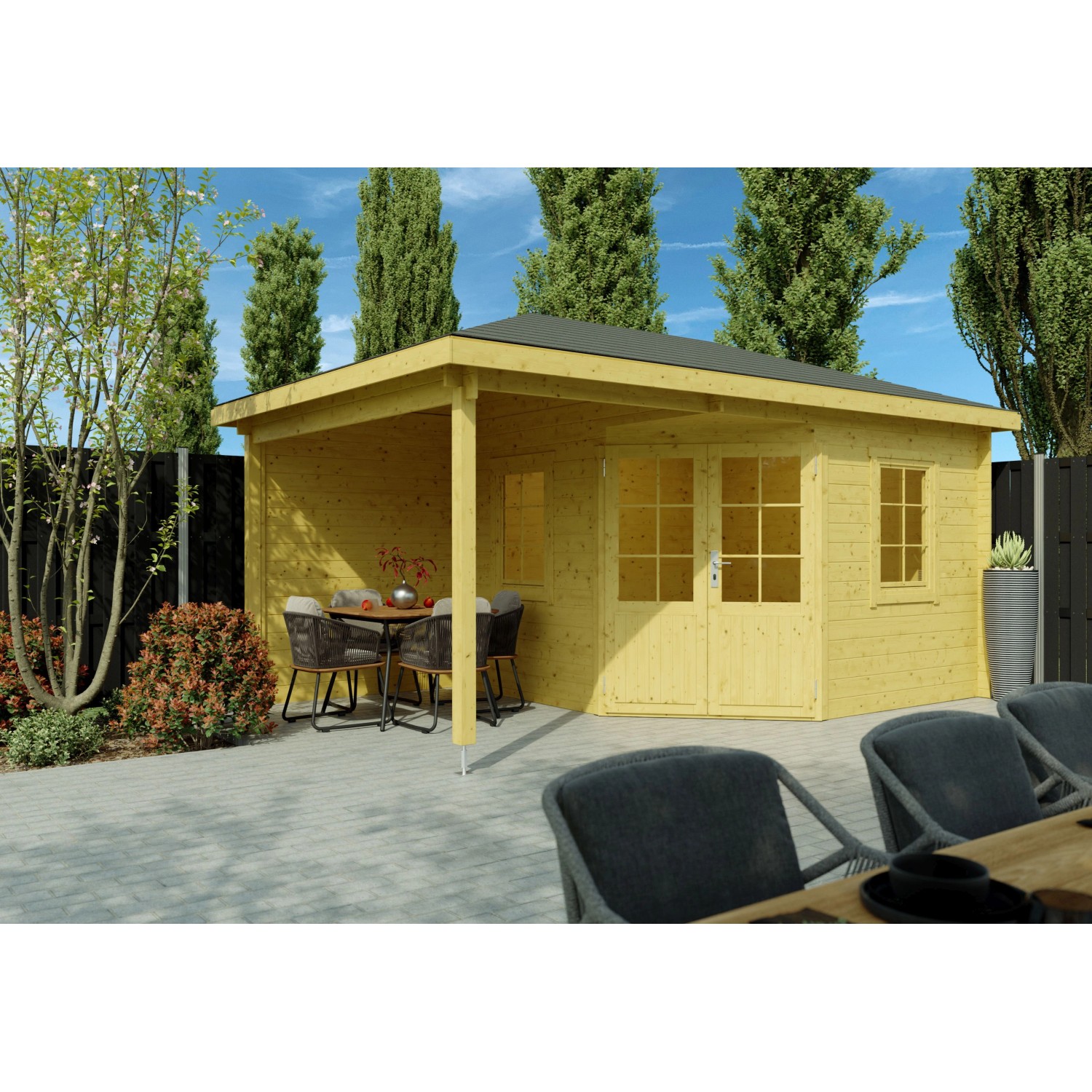 Fjordholz 5-Eck Gartenhaus Modell Evelyn 3B Kiefer Imprägniert günstig online kaufen