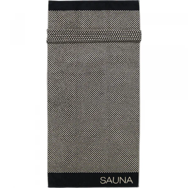 Cawö Saunatuch Natural Allover 6220 80x200 cm - Farbe: natur-schwarz - 39 günstig online kaufen