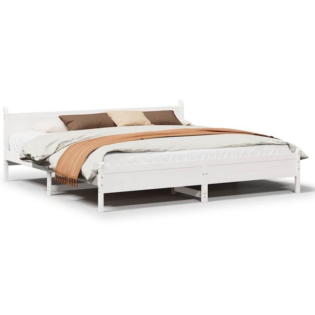 vidaXL Bett, Massivholzbett ohne Matratze Wachsbraun 200x200 Kiefernholz günstig online kaufen