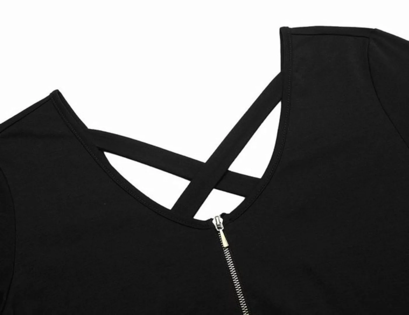 AFAZ New Trading UG Blusentop T-shirt Damen V Ausschnitt Casual Oberteile E günstig online kaufen