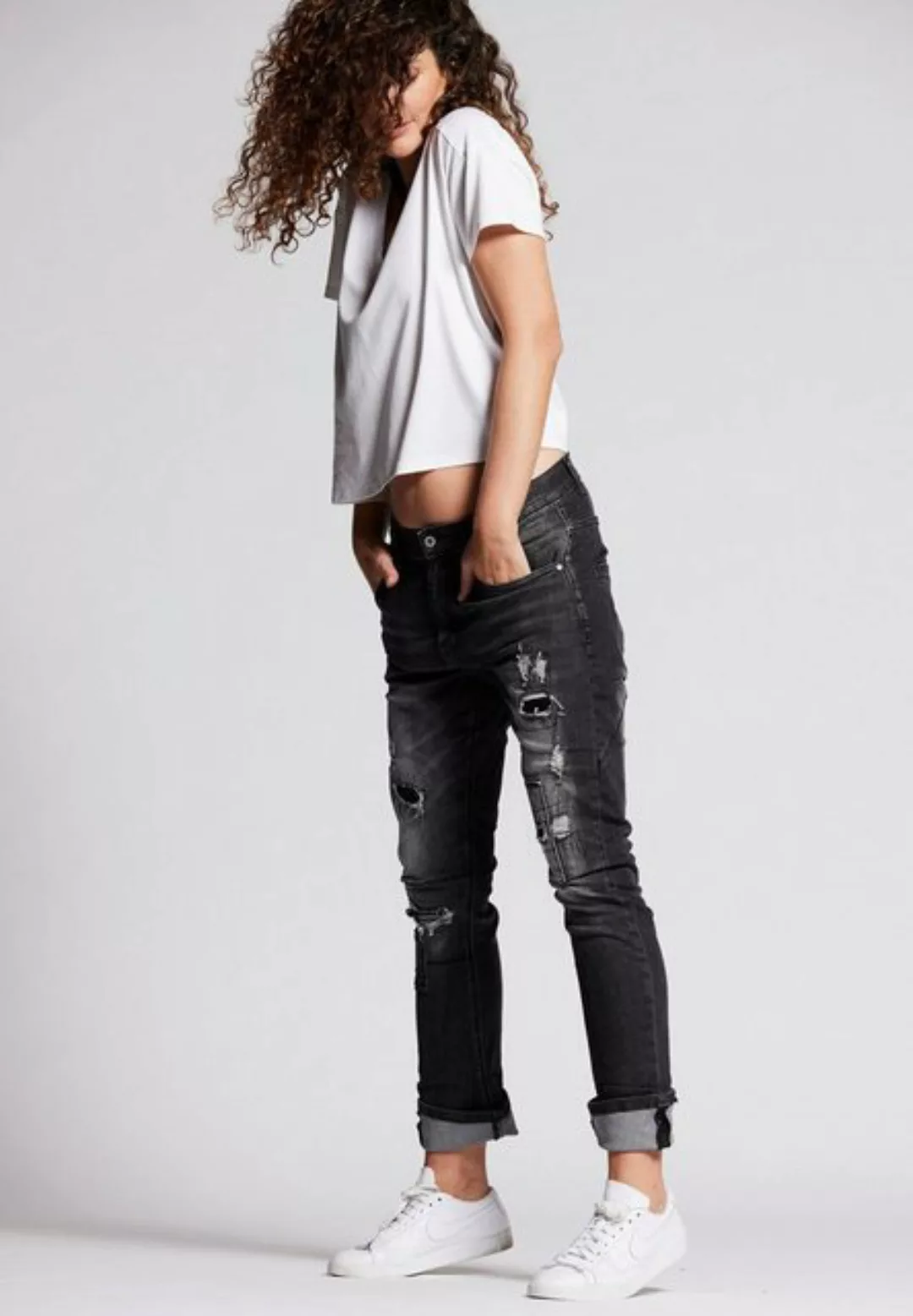 Andijamo-Fashion Boyfriend-Jeans COOL ATTITUDE Destroyed günstig online kaufen