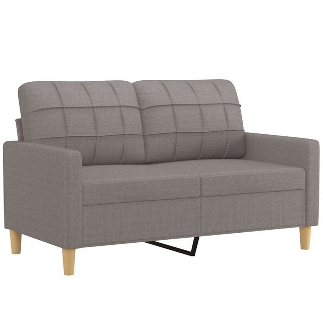 vidaXL Sofa 2-Sitzer Sofa Couch Möbel Taupe 120 cm Stoff günstig online kaufen