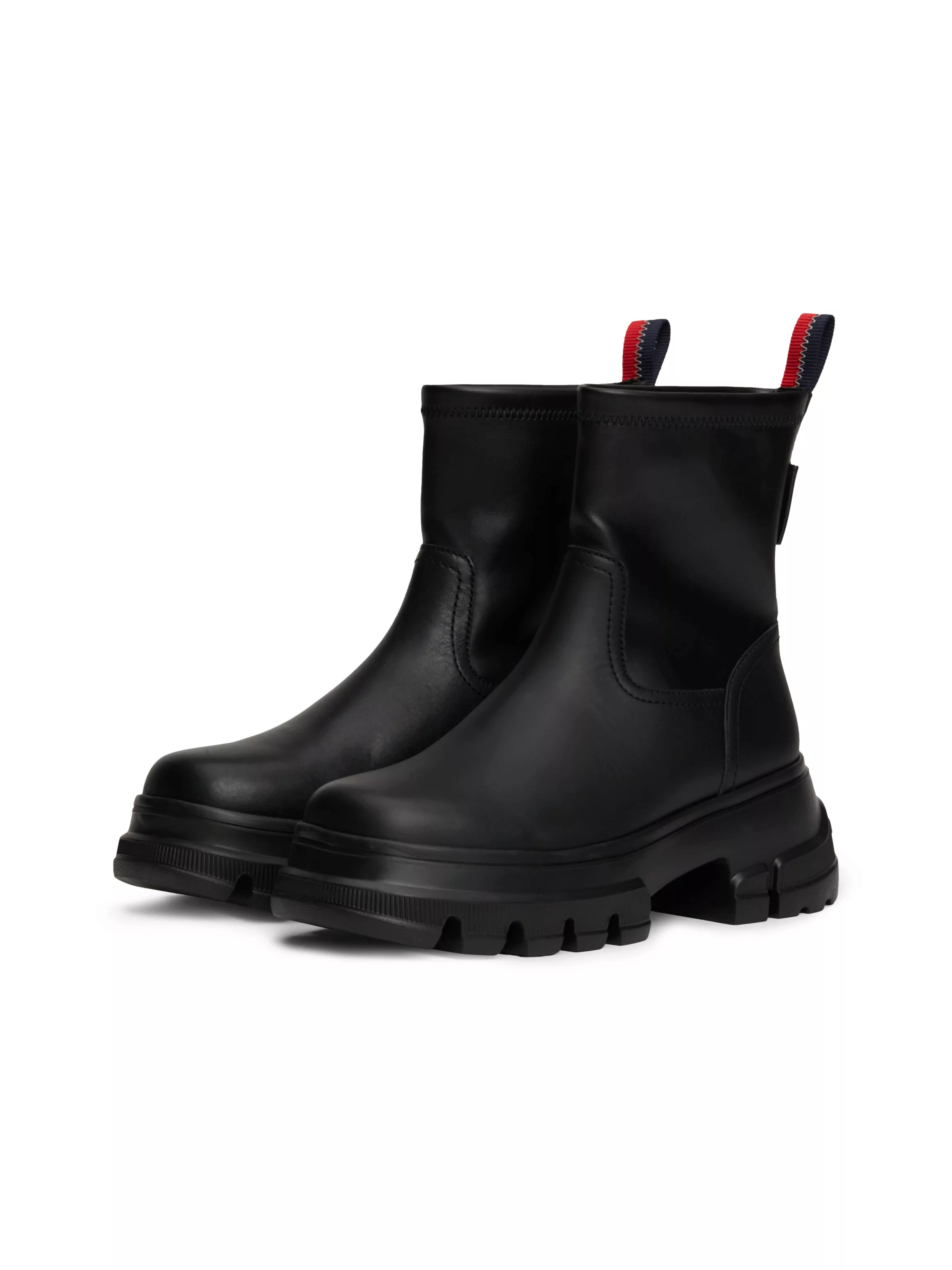 Tommy Jeans Stiefelette "TJW CHUNKY CHELSEA BOOT MIX MAT", Blockabsatz, Pla günstig online kaufen