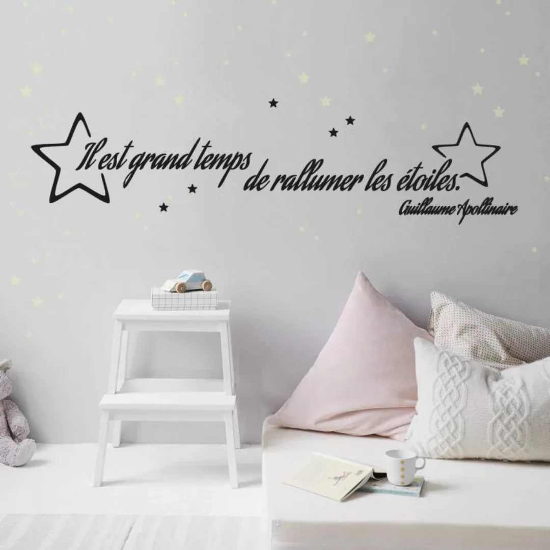 Wall-Art Wandtattoo "Il est grand temps Leuchtsterne", (1 St.), selbstklebe günstig online kaufen