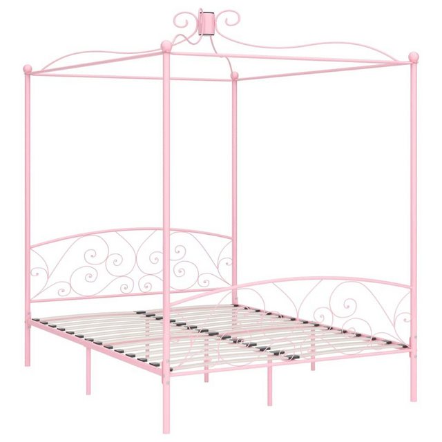 Himmelbett-gestell Rosa Metall 160 X 200 Cm günstig online kaufen