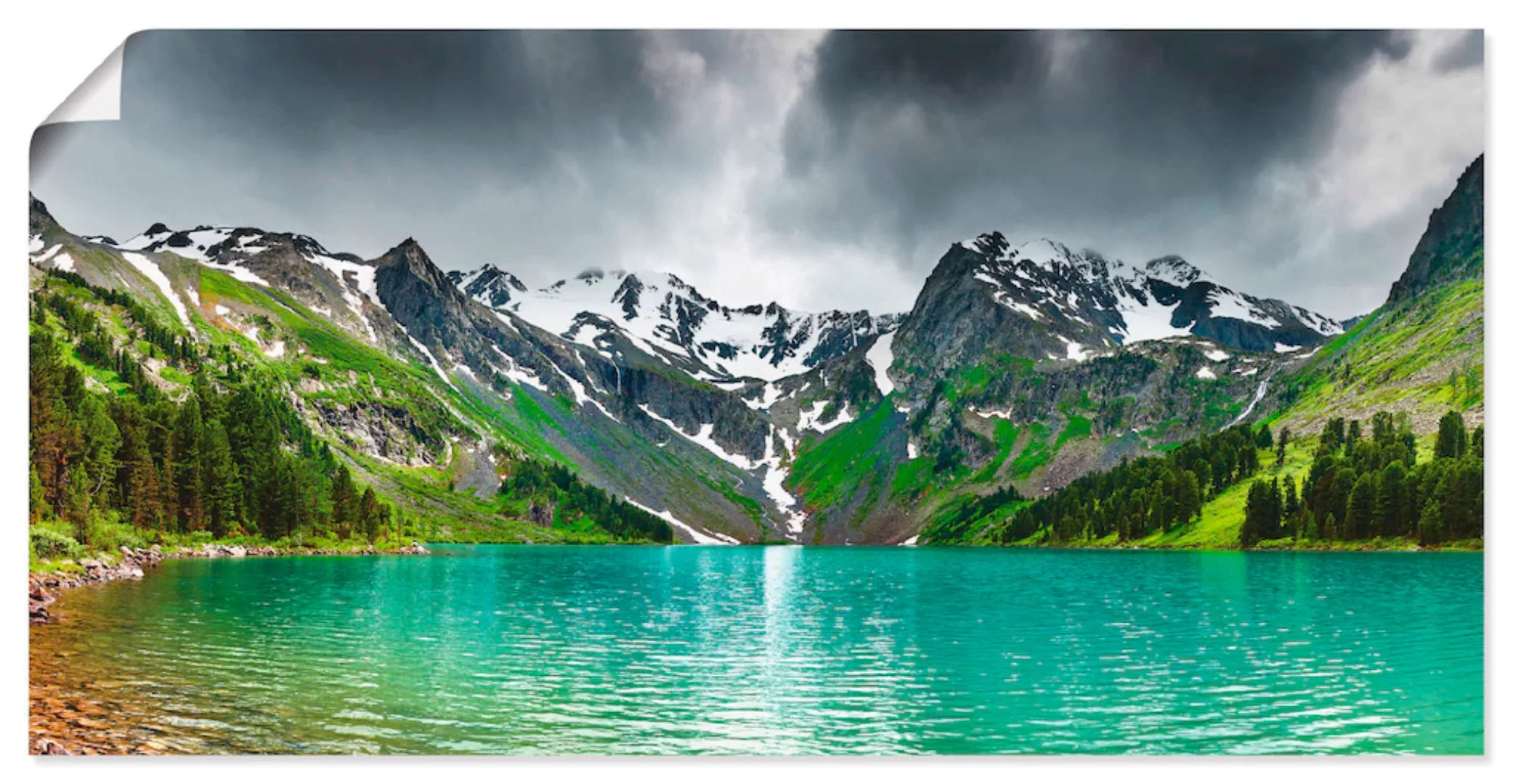Artland Wandbild "Bergsee", Berge, (1 St.), als Alubild, Outdoorbild, Leinw günstig online kaufen