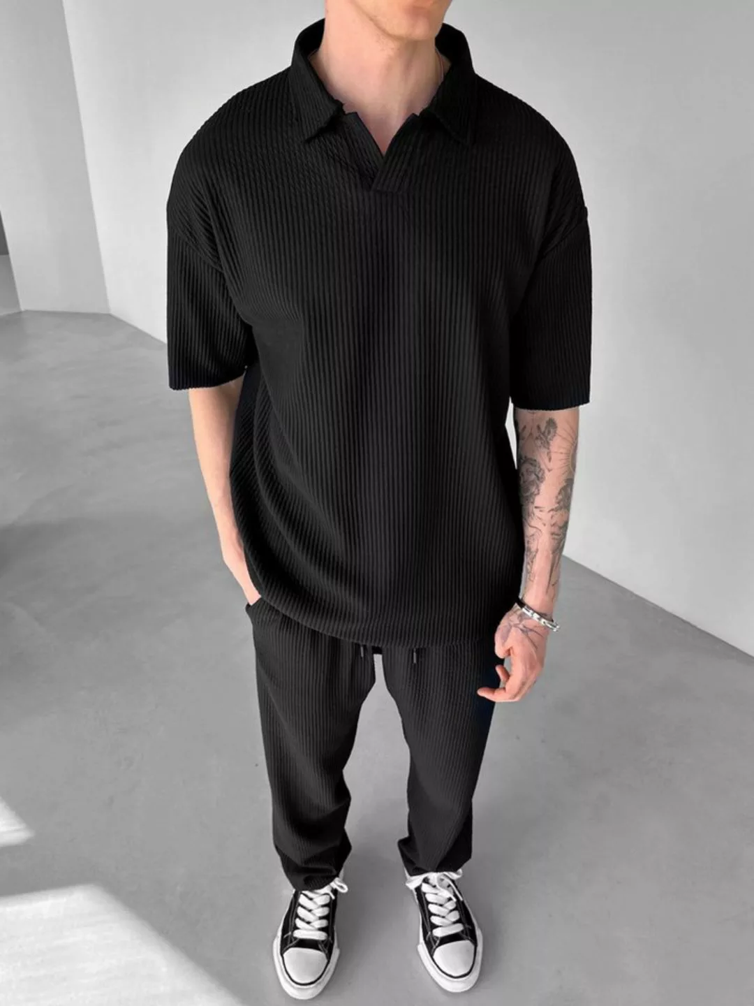 Abluka T-Shirt OVERSIZE STRUCTURED POLOSHIRT günstig online kaufen