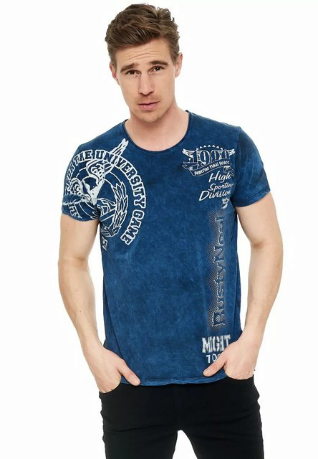 Rusty Neal T-Shirt mit eindrucksvollem Print günstig online kaufen
