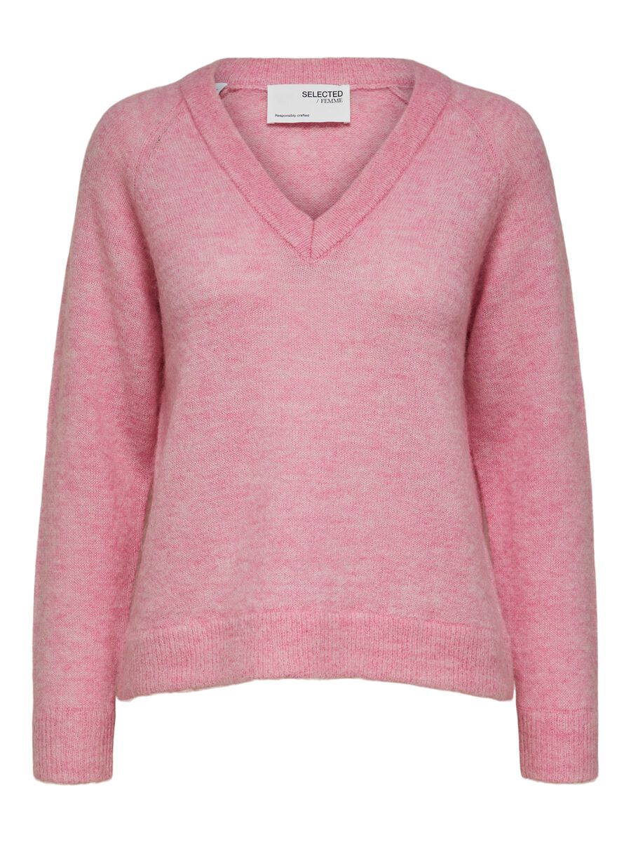 SELECTED V-ausschnitt Pullover Damen Pink günstig online kaufen
