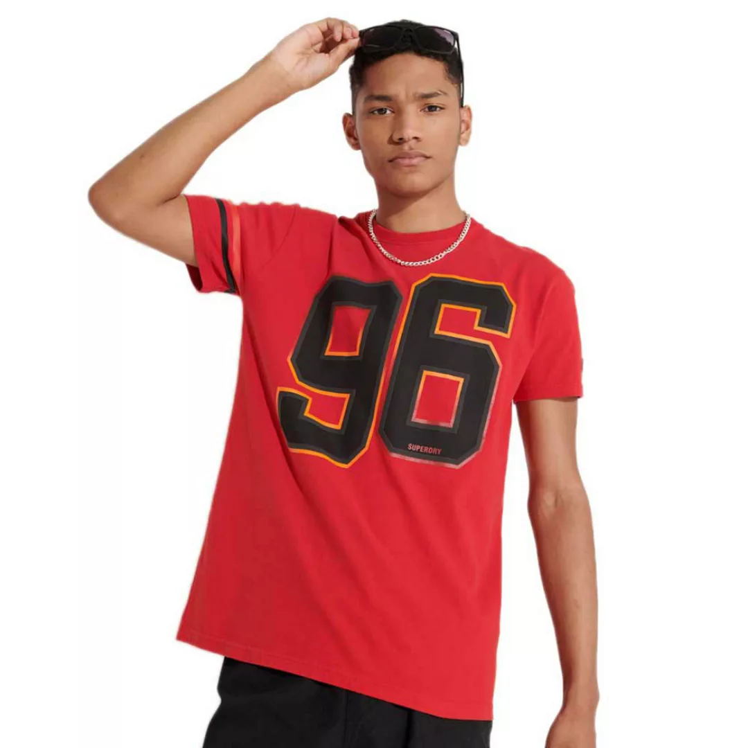 Superdry Sport Grit Numbers Kurzarm T-shirt 2XL Risk Red günstig online kaufen