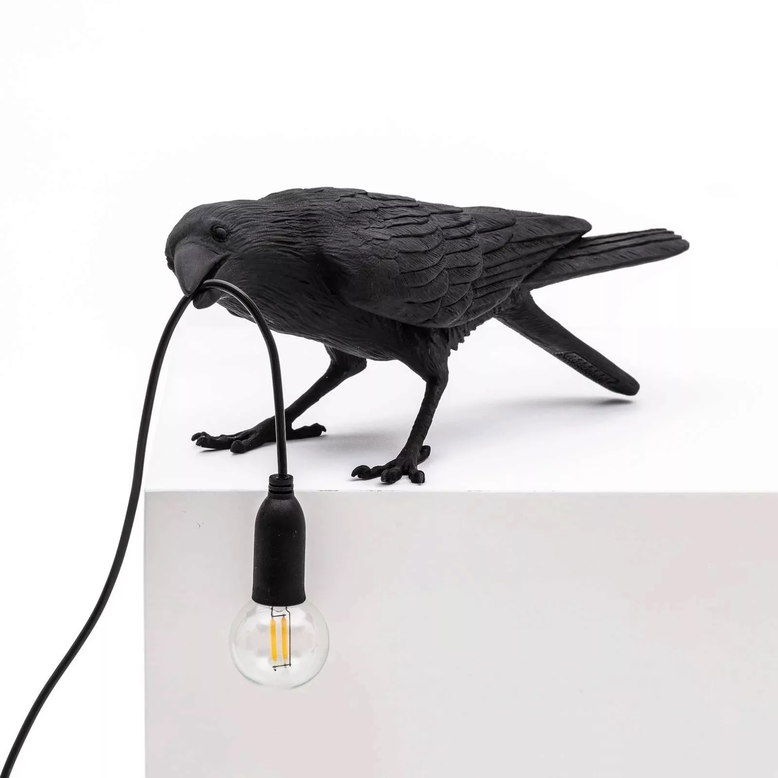 SELETTI Bird Lamp LED-Tischlampe spielend, schwarz günstig online kaufen