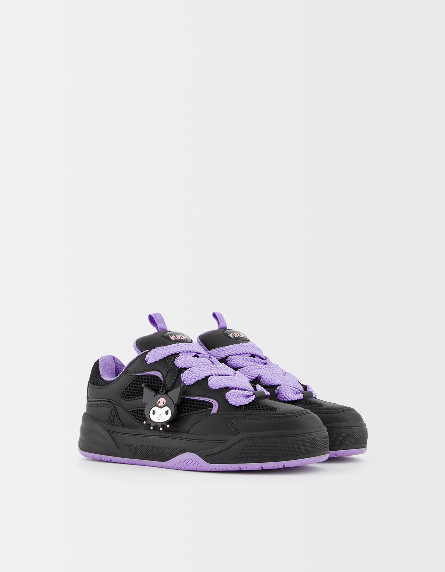 Bershka Skate-Sneaker Kuromi Damen 40 Schwarz günstig online kaufen