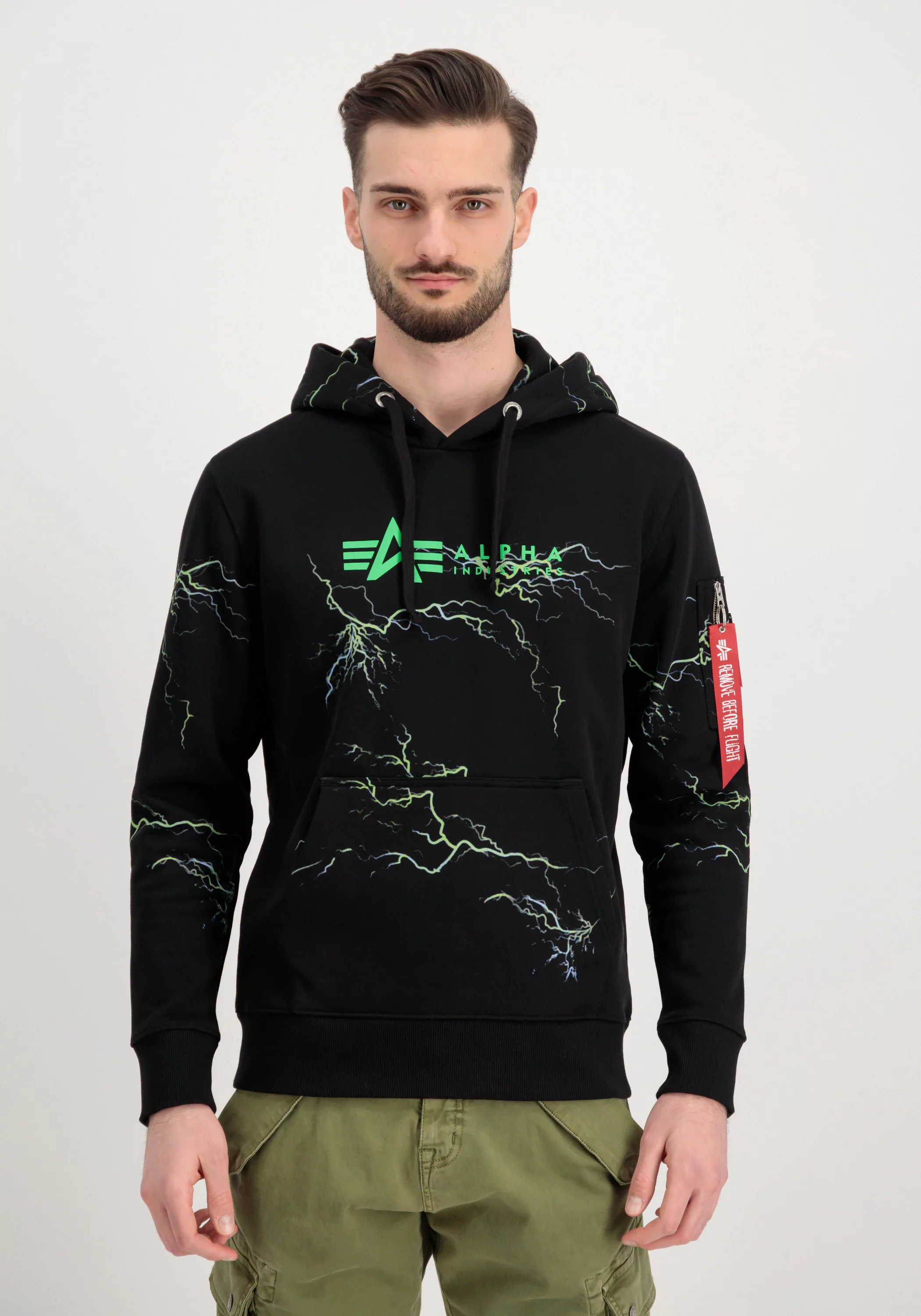 Alpha Industries Hoodie Alpha Industries Men - Hoodies Lightning AOP Hoody günstig online kaufen