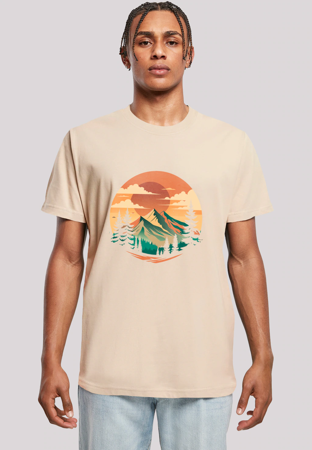 F4NT4STIC T-Shirt "Sonnenuntergang Berglandschaft", Premium Qualität günstig online kaufen