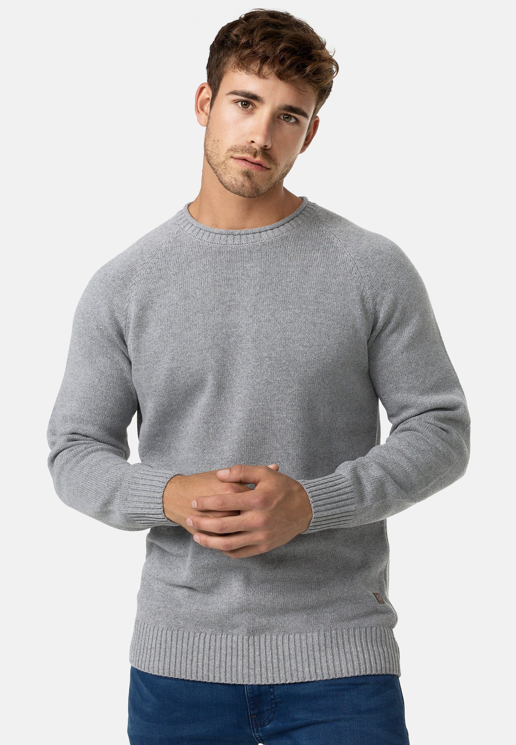 Indicode Strickpullover INMassum Strickpullover mit Rundhals-Ausschnitt günstig online kaufen