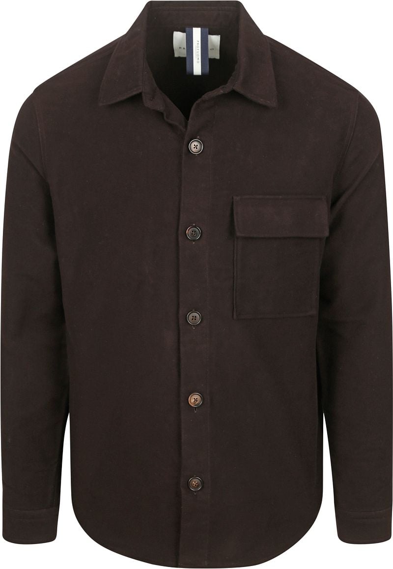 Profuomo Overshirt Moleskin Dunkelbraun - Größe L günstig online kaufen