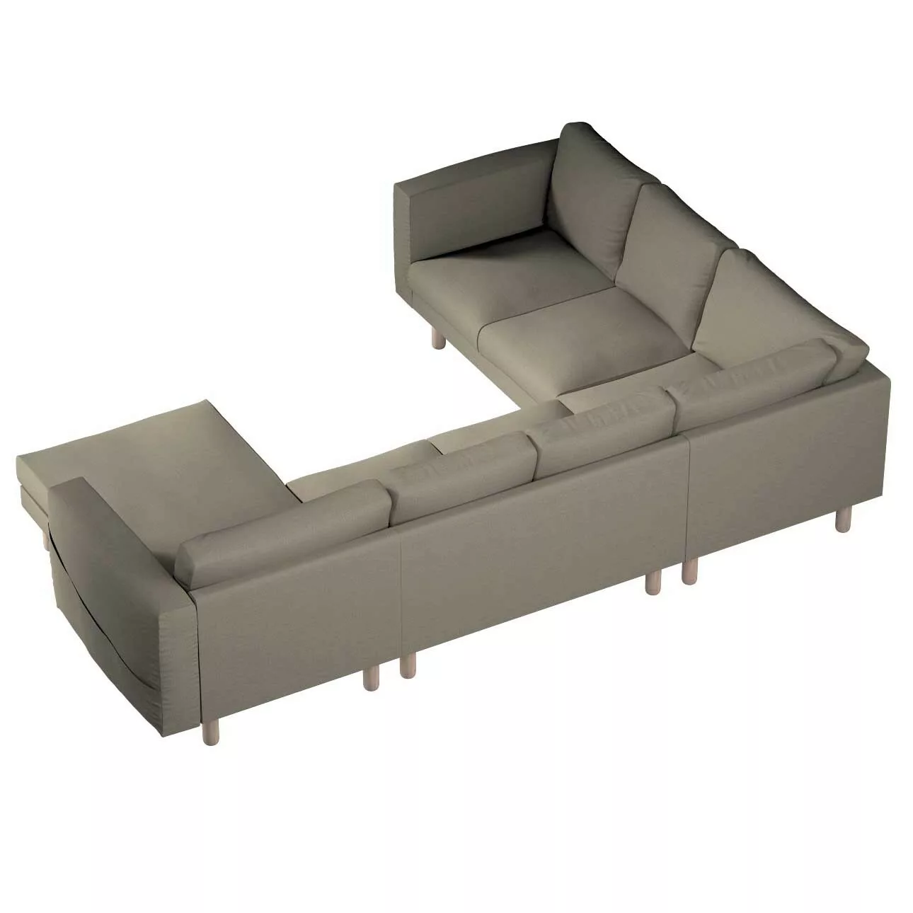 Bezug für Norsborg 5-Sitzer Ecksofa mit Recamiere, beige-grau, Norsborg Bez günstig online kaufen