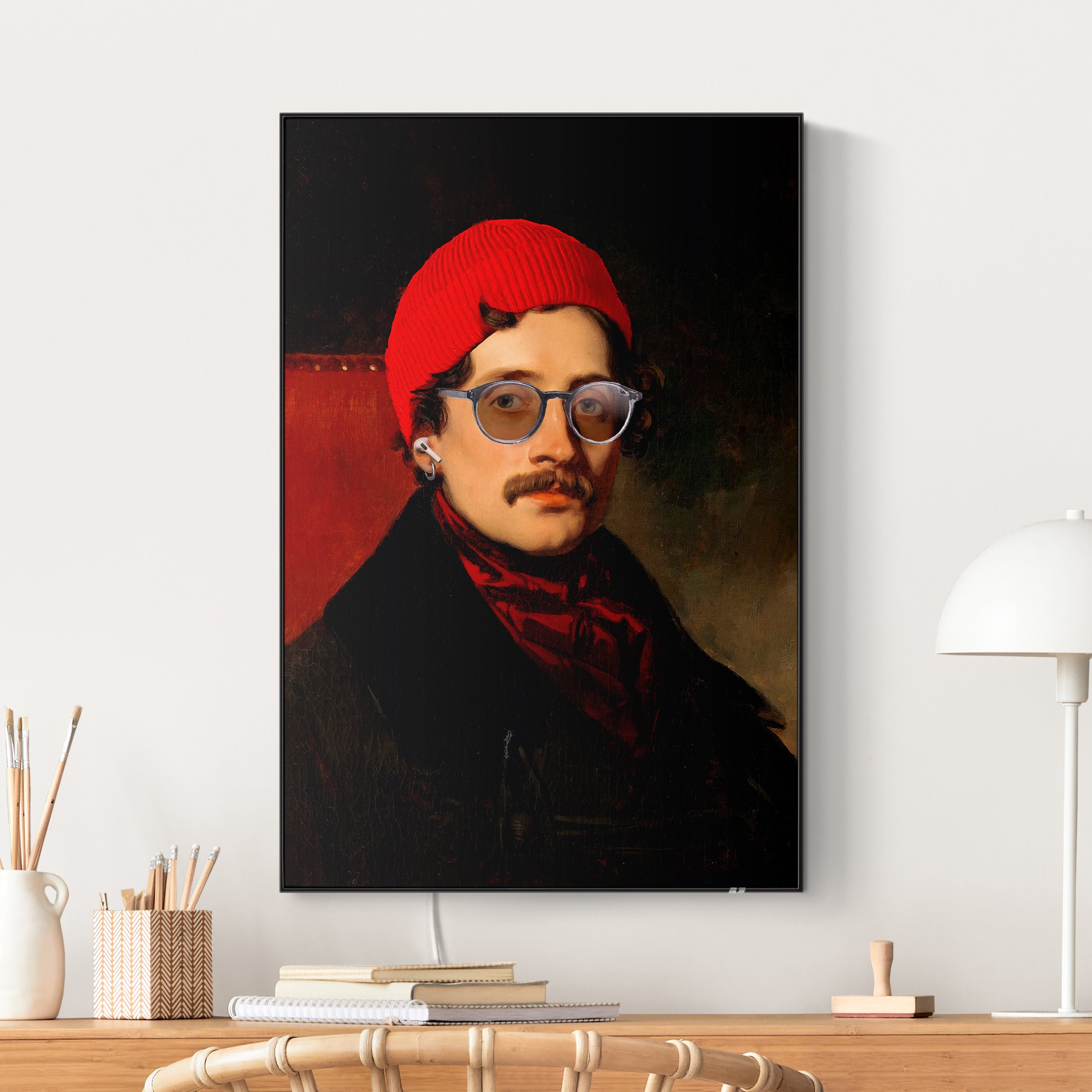 LED-Wechselbild Portrait eines Hipsters günstig online kaufen