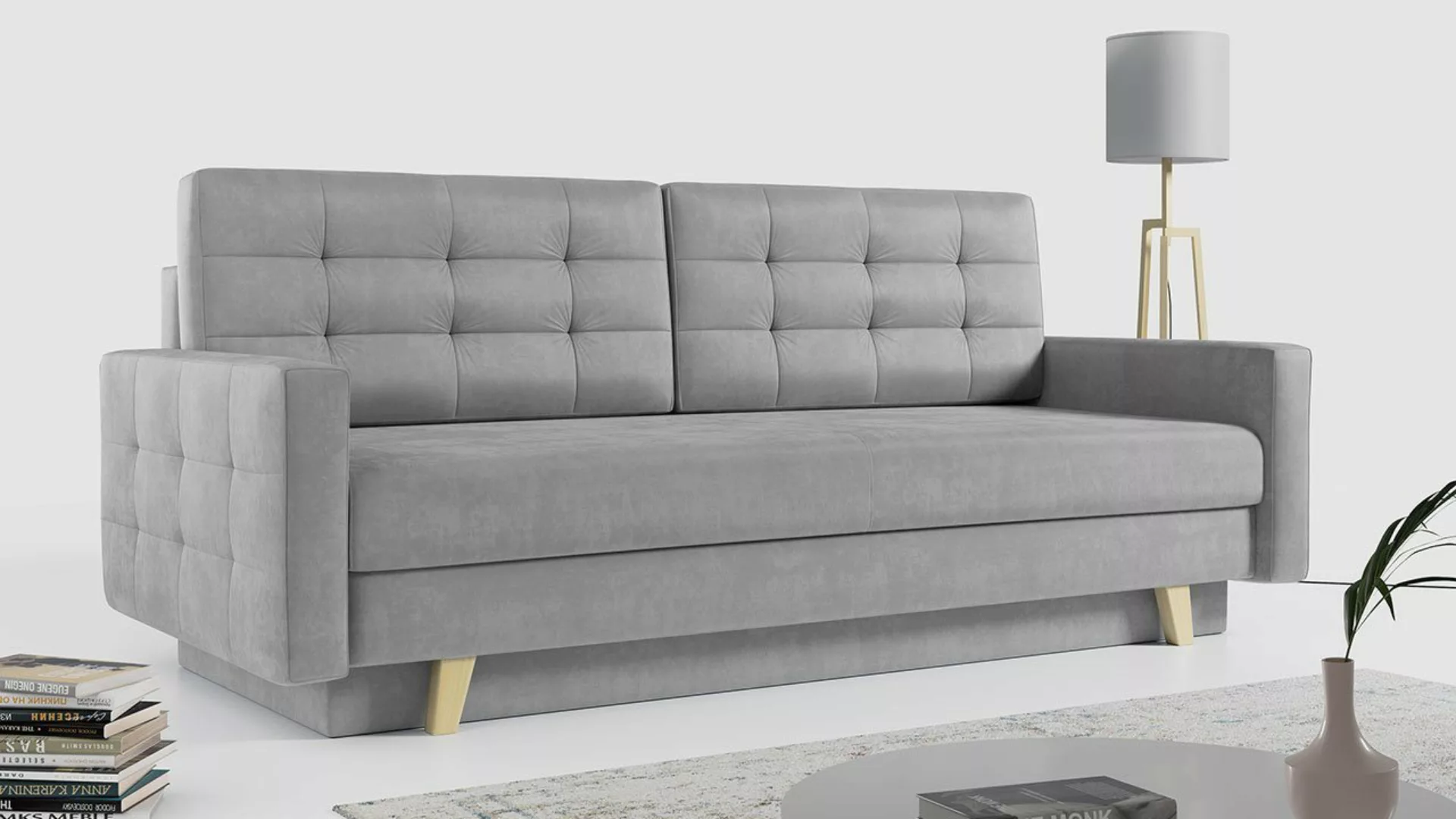 MKS MÖBEL Sofa FRIGA, mit Schlaffunktion und Bettkasten, Modern Still günstig online kaufen