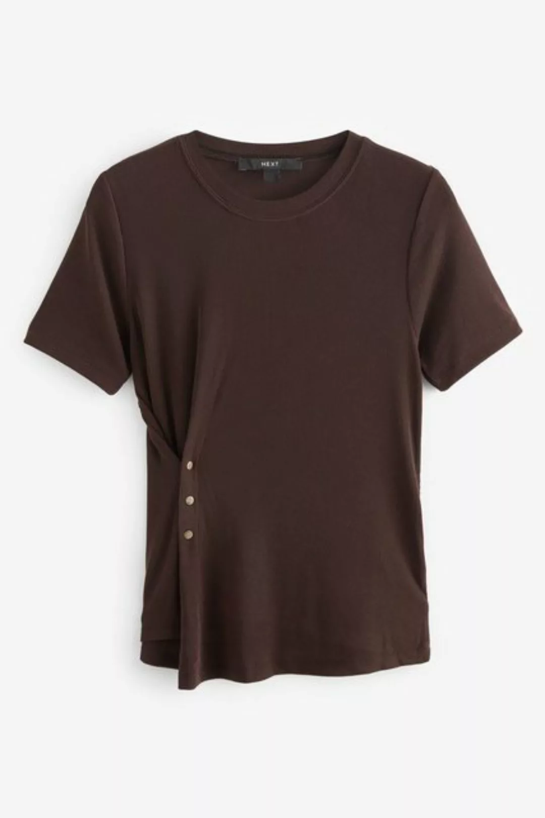 Next T-Shirt Kurzarmoberteil mit Knopfdetail (1-tlg) günstig online kaufen