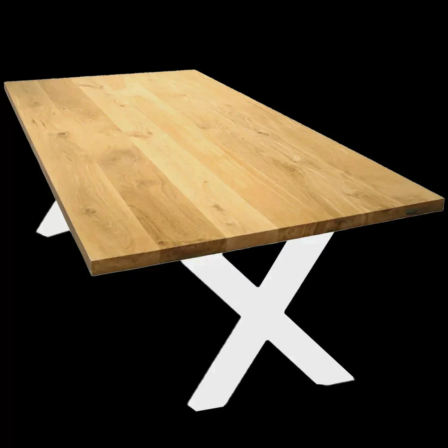 holz4home Tischplatte ohne Baumkante aus Massiver Eiche 280 x 100 cm günstig online kaufen