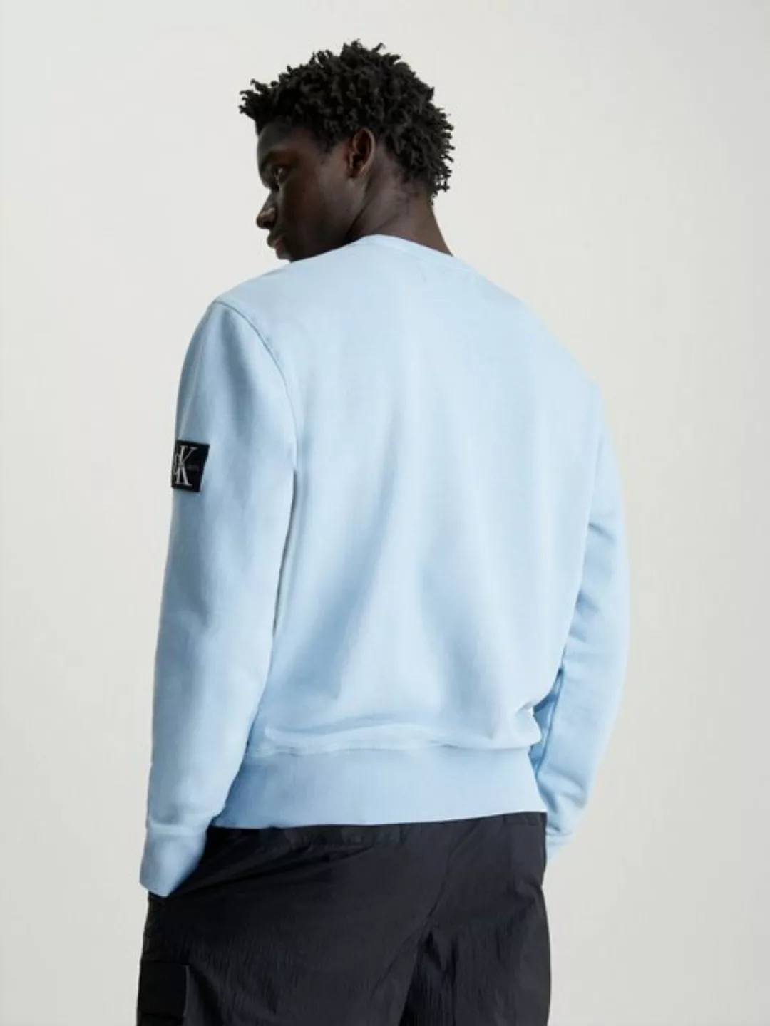 Calvin Klein Jeans Sweatshirt WASHED BADGE CREW NECK mit Logopatch günstig online kaufen