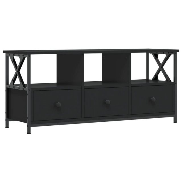 furnicato TV-Schrank Schwarz 102x33x45 cm Holzwerkstoff und Eisen günstig online kaufen