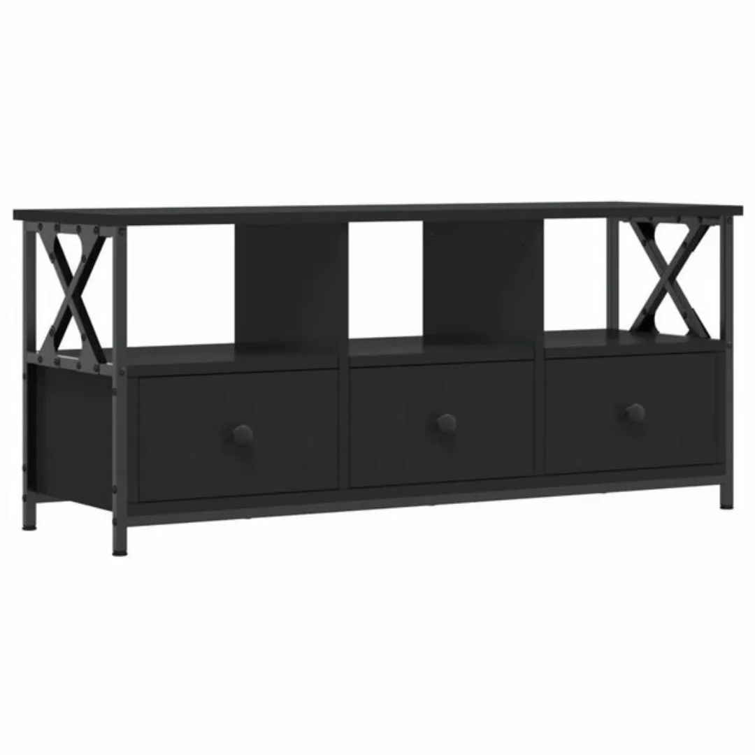 furnicato TV-Schrank Schwarz 102x33x45 cm Holzwerkstoff und Eisen (1-St) günstig online kaufen