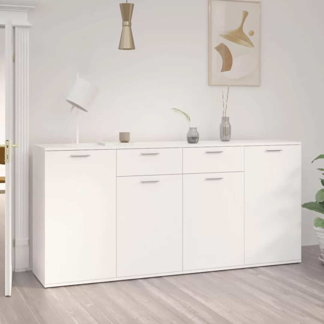 Sideboard Weiß 160x36x75 Cm Spanplatte günstig online kaufen